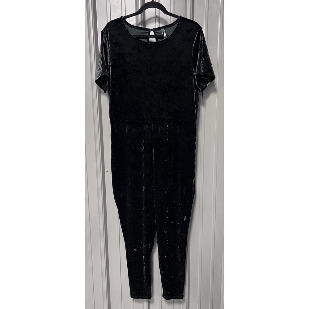 Torrid Full Length Crushed Velevet One Piece Jumpsuit Catsuit Womens Plus 3 (3X)